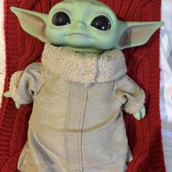 Star Wars Baby Yoda Plushie 11 Inches Tall 