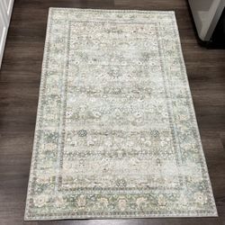 Washable Small Area Rug for Entryway: 2x3 Boho Rug Door Mat Indoor Entrance Non Slip Rubber Backing Low Pile Soft Non Shedding Throw Area Rugs for Bed