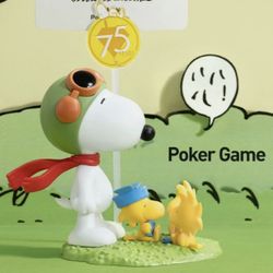 PEANUTS  75th Anniversary Snoopy Comic Life- POKER GAME Authentic POPMART