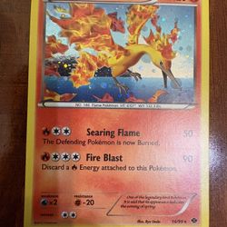 Pokemon Moltres 14/99 Black & White Next Destinies Holo Rare HP/Damaged
