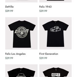 T SHIRTS / CHEVROLET /ALL SIZES