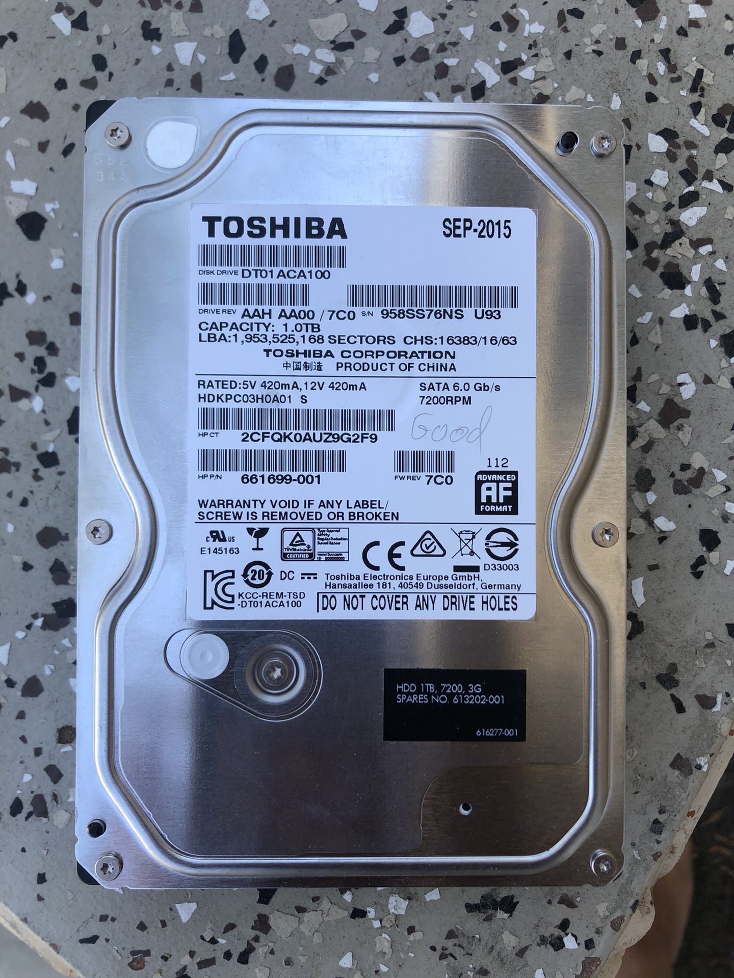 Toshiba 1.0TB - 1,000gb - Desktop Hard Drive