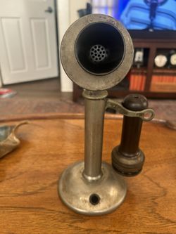 Hello? You there? Antique Early 1900s “As Found” Northern Electric Nickel Plated Candlestick Phone: