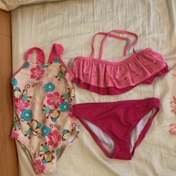 Girls Swimsuits, size 3T and 7/8