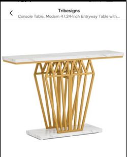 Entryway Table with LED Lights / white - gold new in 📦
