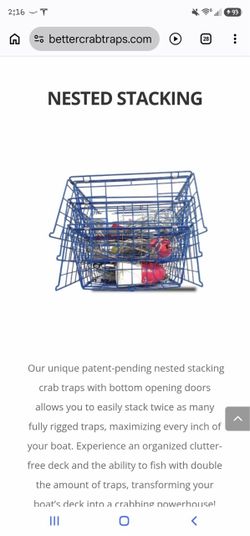 Fishing for crab blue traps stackable collapsing