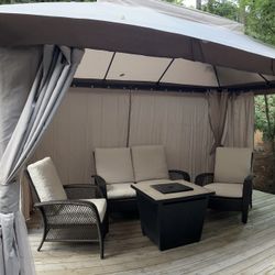 🌿 3-Piece Rattan Outdoor Furniture Set 