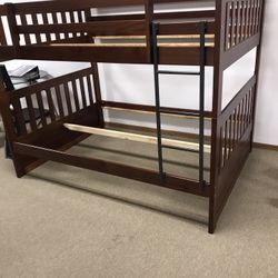 Luxury Wood Bunkbed Full Over Full