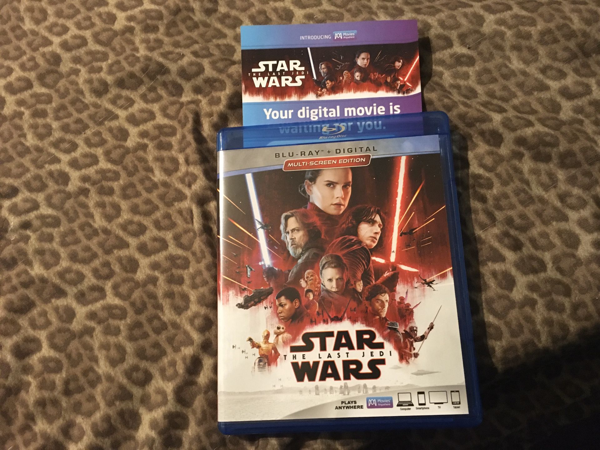 digital code for "Star Wars the last Jedi" Digital movie only...no disks