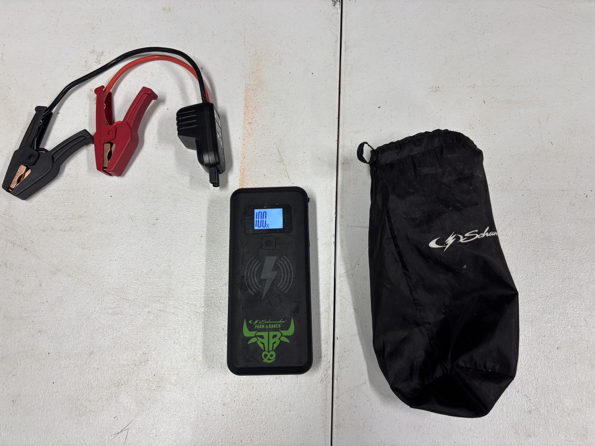 Farm and Ranch Portable Power Pack and 2,000A Peak Jump Starter with 10W Wireless Charging Pad