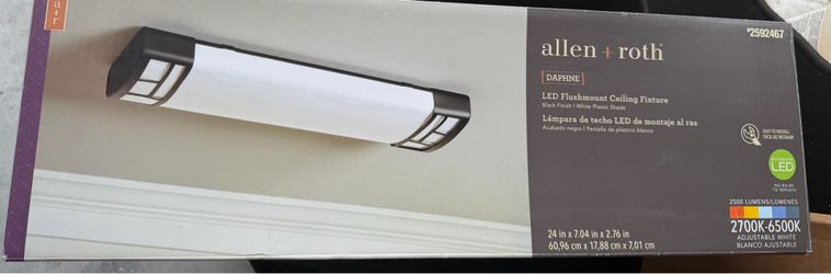 Allen + Roth Daphne 24” LED Flush Mount Ceiling Light – New in Box