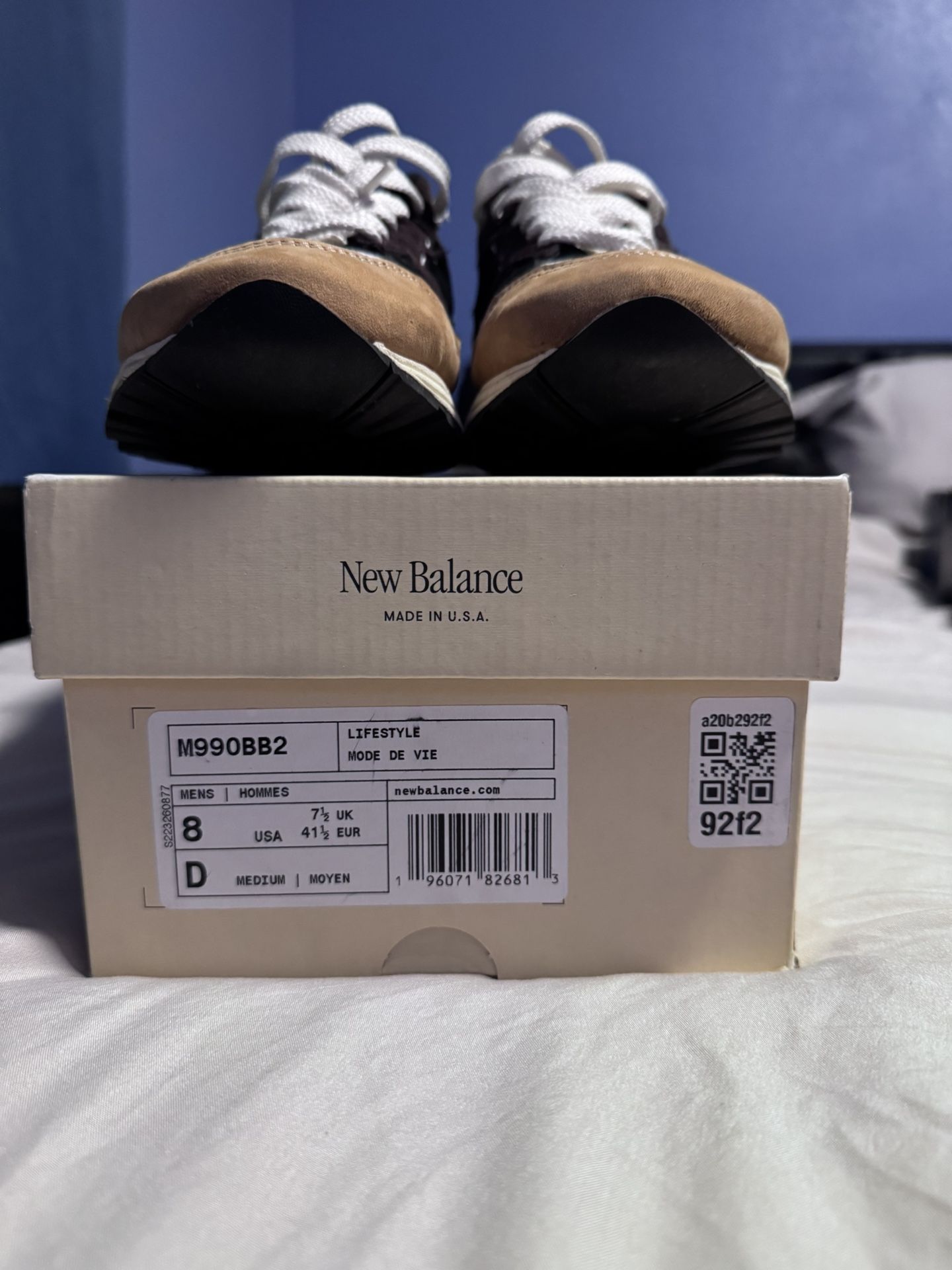 M990BB2 New Balance 990V2 Brown and Tan Season 2 Brown MiUSA Made in USA