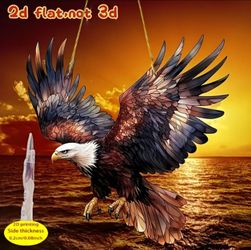 "Freedom's Flight" — Stained-Glass Bald Eagle Suncatcher