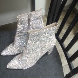 Sparkly Ankle Boots Woman Size 10M