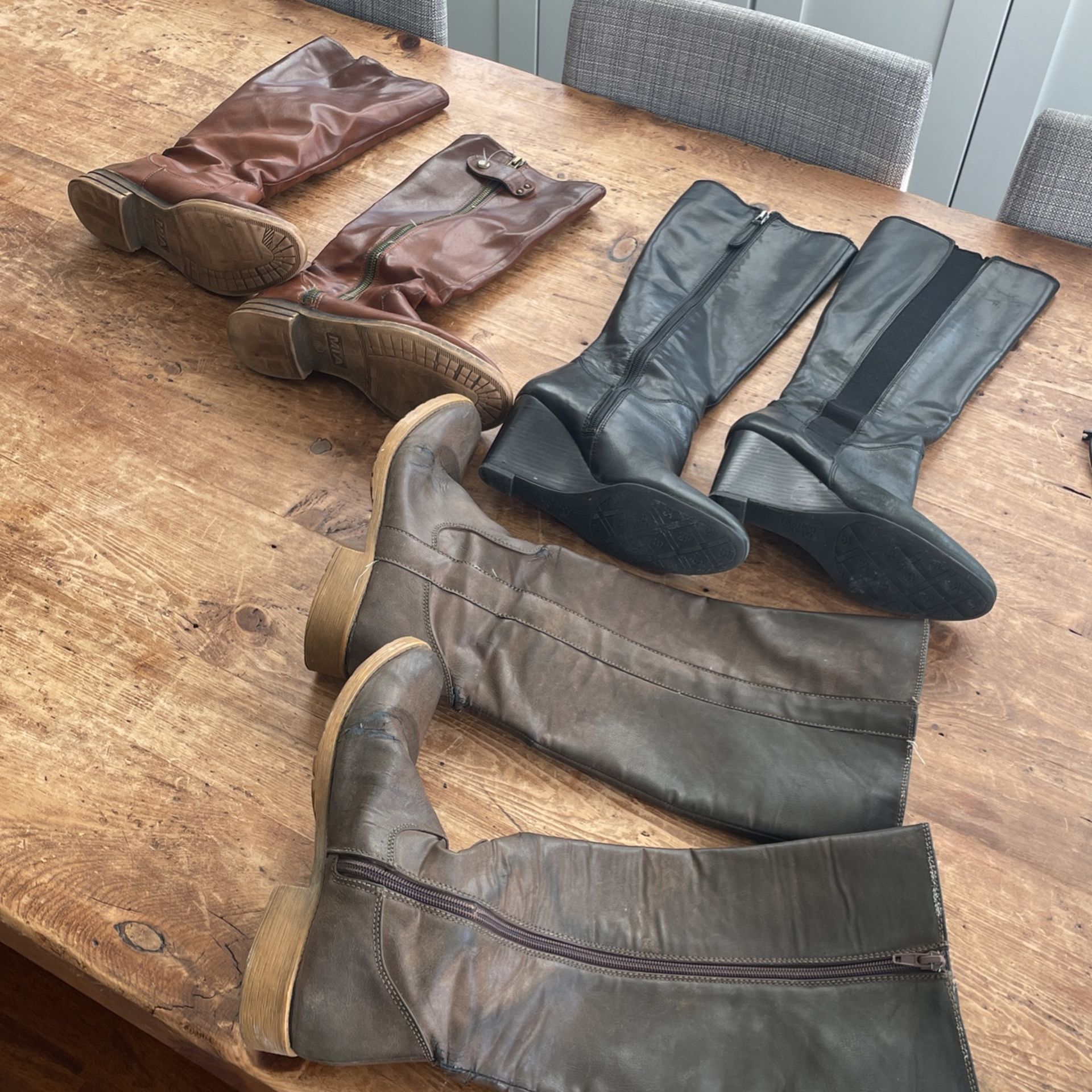 6 1/2 Women’s Boots - All 3 Sold Together