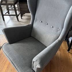 IKEA STRANDMON Wing chair, Nordvalla dark gray (accent chair, arm chair)