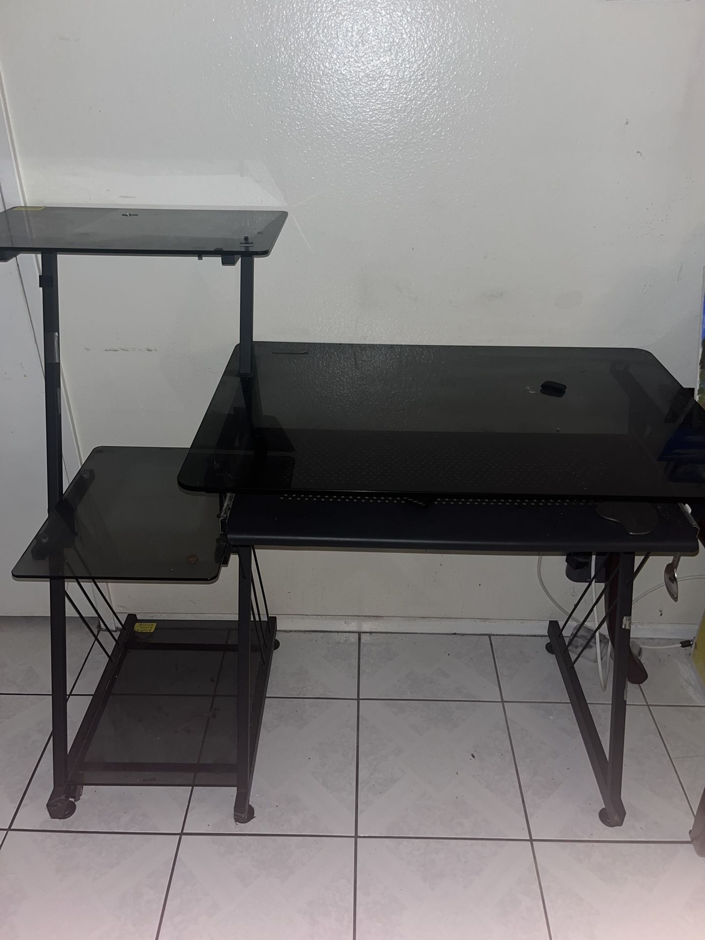 Glass desk 