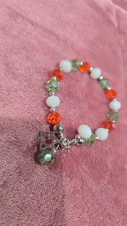 Beaded Star of David Charm Bracelet
