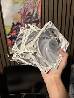 6x DEECOOL RGB WHITE 120MM PC FANS