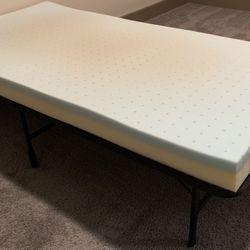 Metal Bed Frame with Memory Foam Mattress 