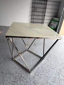 Modern Side Table with Marble Top