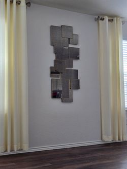 Wall art with mirror finish