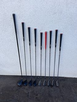 MEN'S RIGHT HANDED GOLF CLUBS/HYBRIDS SET-PERFECT 4 BEGINNER! 