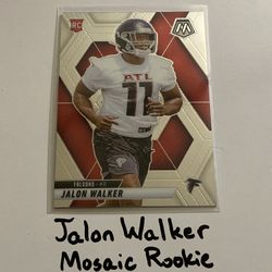 Jalon Walker Atlanta Falcons LB Mosaic Rookie Card. 