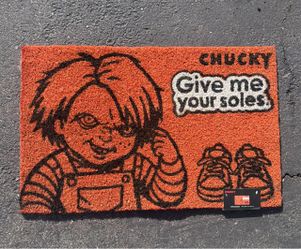 Chucky Halloween outdoor mat