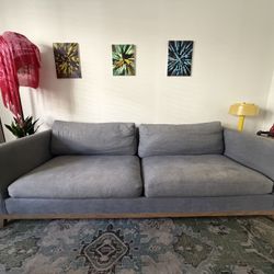Crate & Barrel Blue Couch