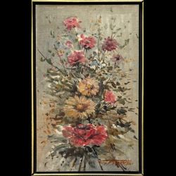 Vintage Floral Art in the ‘Sofa Painting’ Style