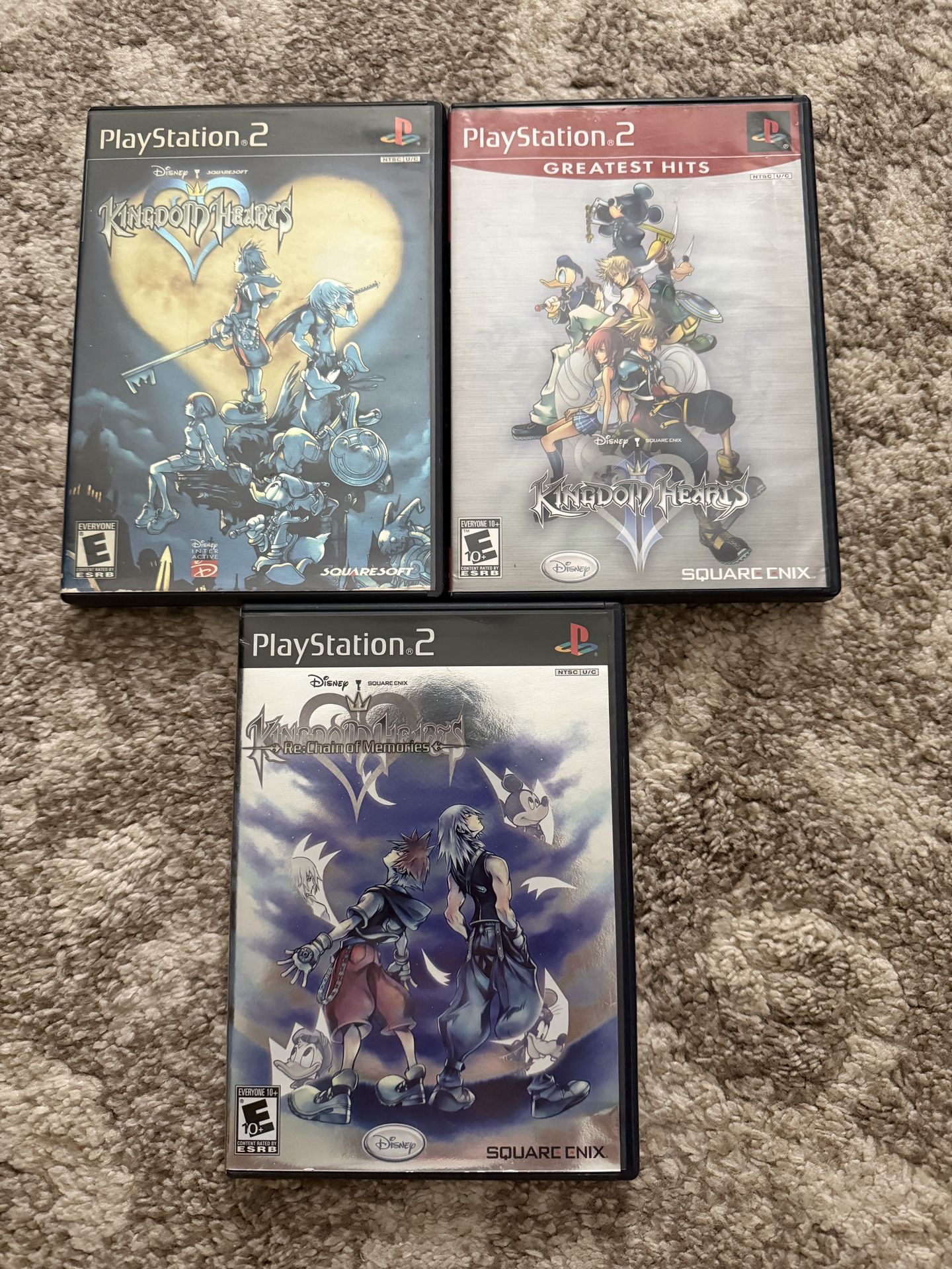 Kingdom Hearts 1 2 Chain Of Memories For Playstation 2