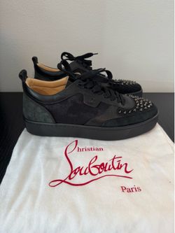 Christian Louboutin Happyrui Spikes Black Sneakers – Men’s Size 42 (US 9) – Authentic