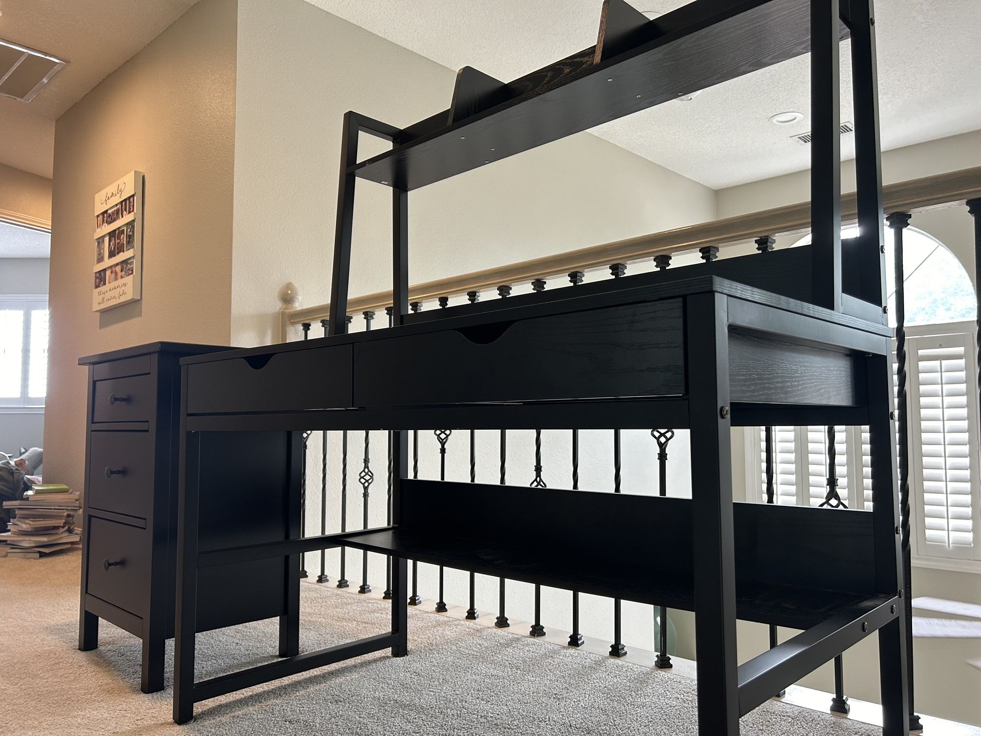 Matching IKEA Desk And Nightstand Set