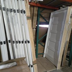 PRE HUNG PRIMED SOLID CORE DOORS AVAILABLE IN LEFT AND RIGHT HAND AVAILABLE IN sizes 24”/28”/30”/32”/36”x80” Price :$159