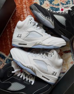 Jordan 5’s White Metallic