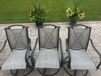Swivel steel outdoor, patio, dining chairs