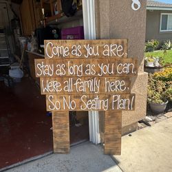 Wedding Wood Sign 