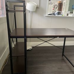 Desk With Shelves