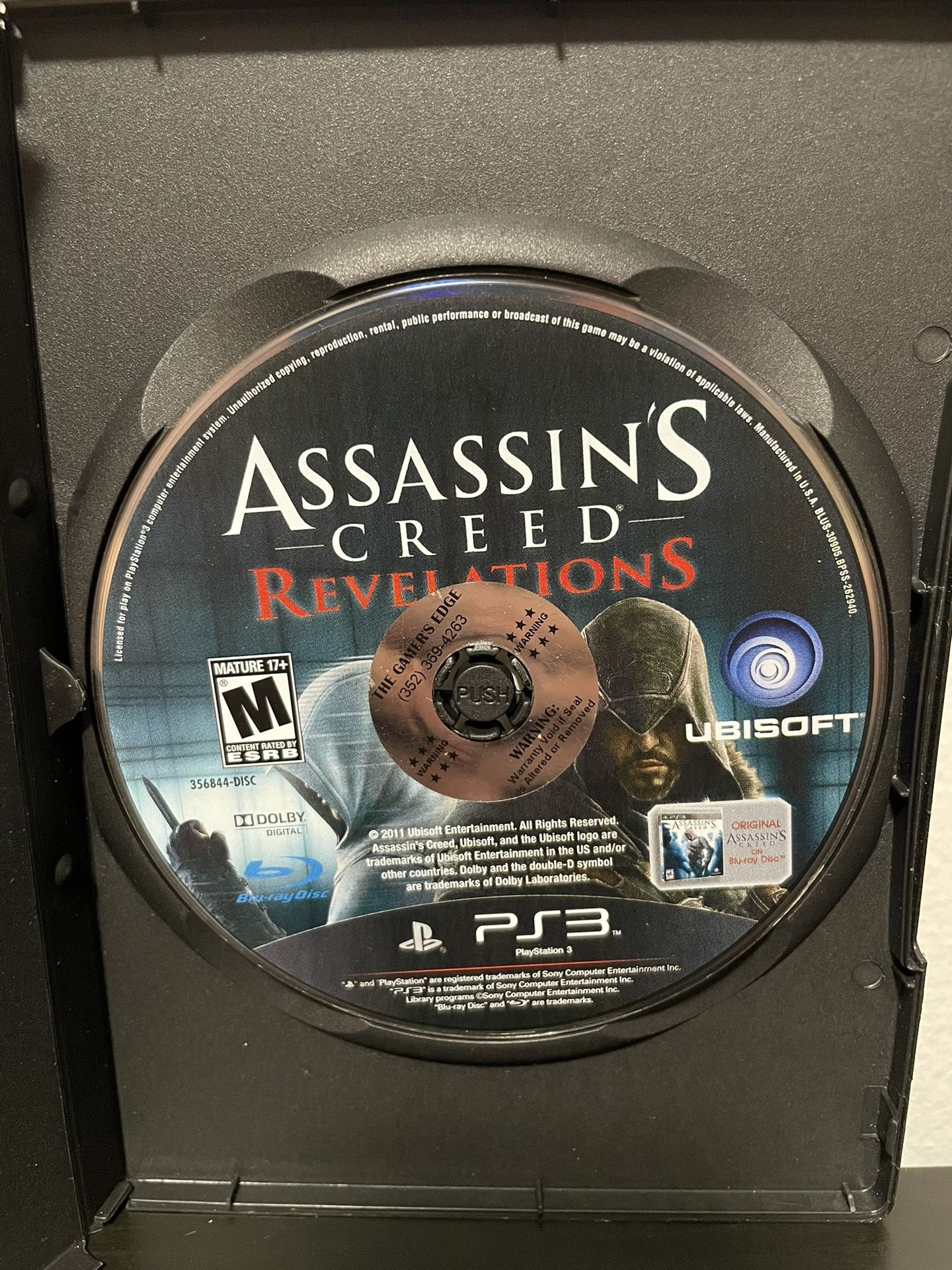 Assassins Creed Revelations PS3 PlayStation 3 Sony Video Game 2011