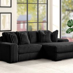 BRAND NEW! Sunday Black 2-PC Sectional 