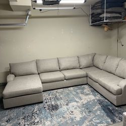 Sectional Sofa Couch with Chaise Gray Delivery Available 🚚