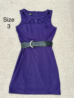 Women Summer Dress Purple Size 3 Teenager