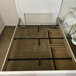 All White FULL SIZE Bed Frame