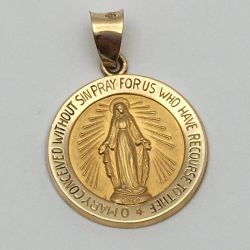 14k Gold Religious Pendent