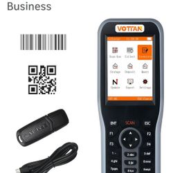 VOTTAN Inventory Scanner with 2.8'' HD Screen and Keybord, 1D 2D QR Code Wireless Barcode Scanner, Stock Datas Collector Scanner for Warehouse E-Busin