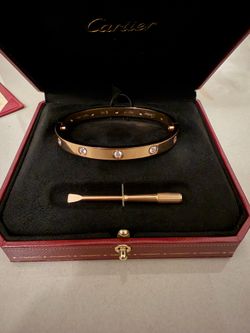 Cartier Bracelet Rose Gold 10 Diamonds