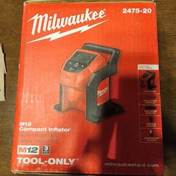 Milwaukee M12 Inflatior. New 85$. I Will Not Answer If You Ask For Lower Price. I Do Not Haggle. 