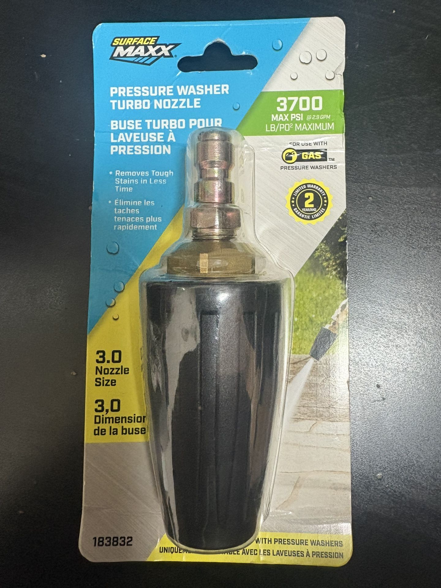 SurfaceMaxx up to 3700 PSI 1/4-in Turbo Nozzle