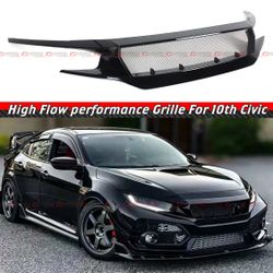 16-21 HONDA CIVIC GLOSSY BLACK HIGH FLOW FRONT GRILL